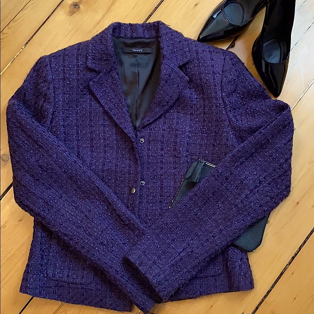 Tahari textured blazer